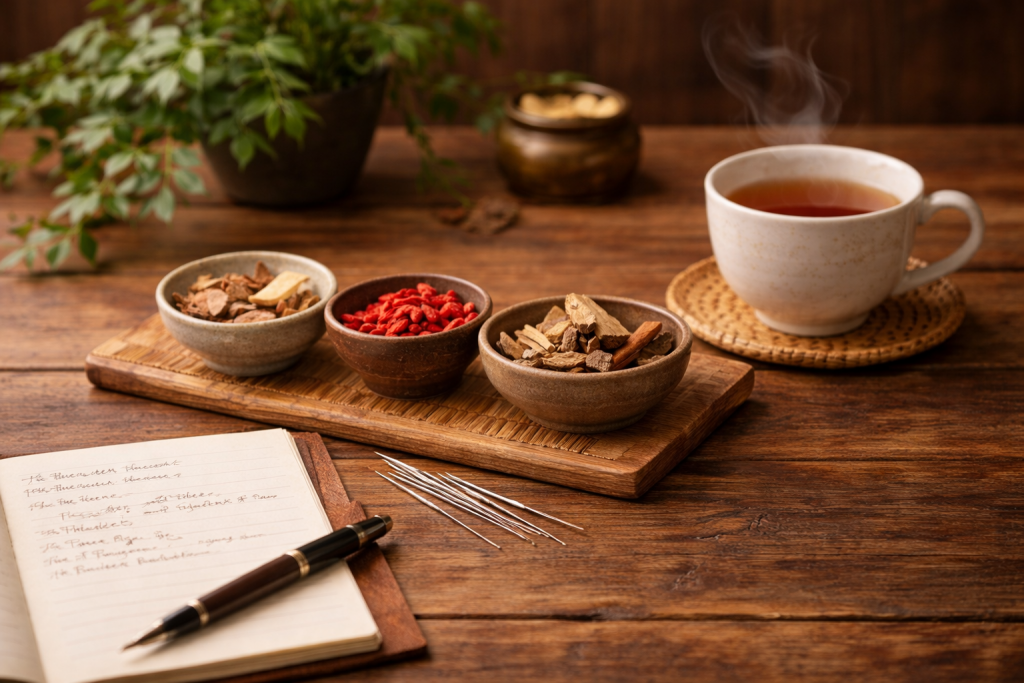 TCM Behandlung Tisch